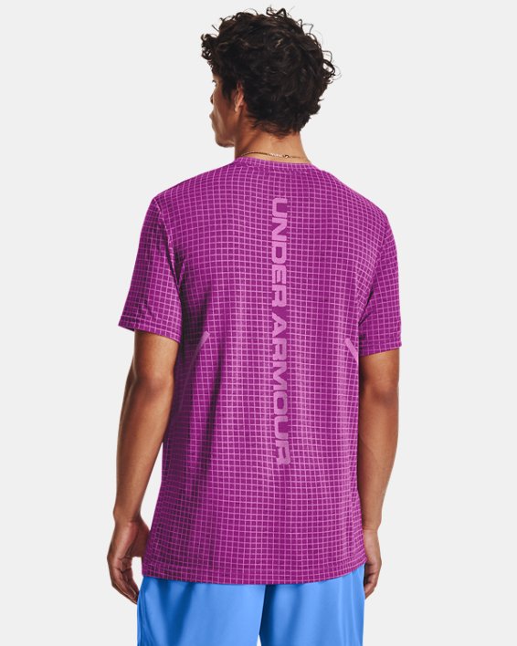 Camiseta de manga corta UA Seamless Grid para hombre, Purple, pdpMainDesktop image number 1